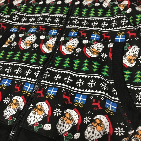 Mens XXL Festive Santa Claus Hoodie New W/ Tags - Picture 7 of 8